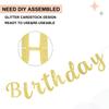 Birthday Banner 16 Ft Glitter Birthday Decorations DIY String CardStock Birthday Sign for Decor Backdrop Festival Party Supplies