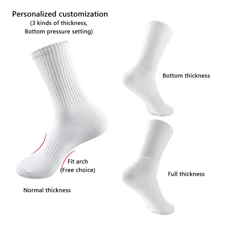 Quality Crew Fashion Grip Embroidery Women Compression logo Print Men's Designer Sport Custom Socks