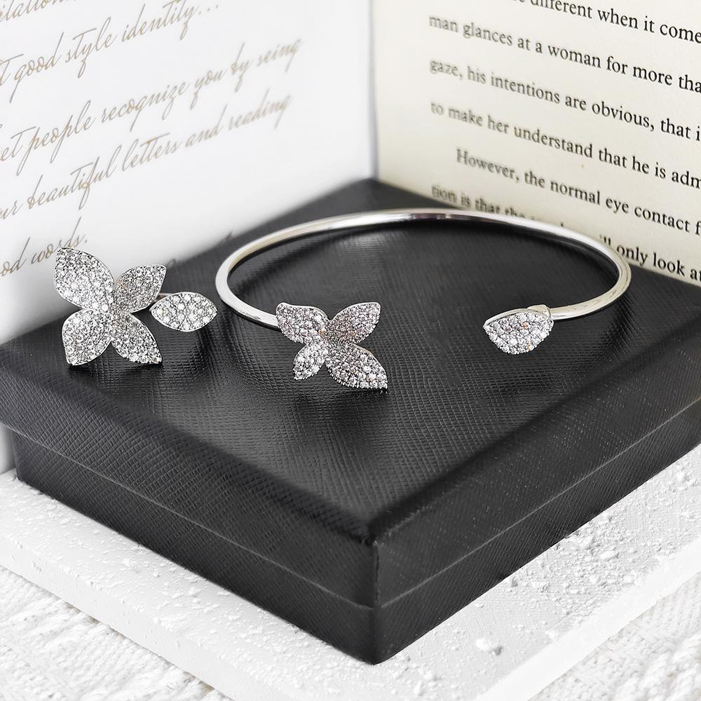 Adjustable Butterfly Bracelet-Ring for Women