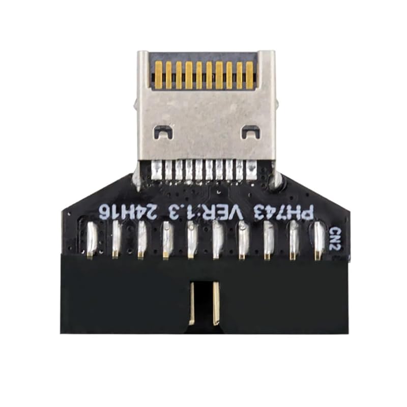 

xiwai USB 3.2/3.1 type E IDC socket front panel from header 3.0 20 pin header converter expansion adapter desktop motherboard