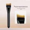 Enhanced Crescent Foundation Brush - Curved Flat Head, Ultra-Thin, Perfect for Makeup Application.