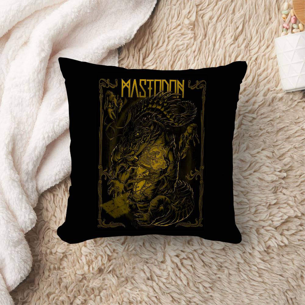 Band Mastodon Leviathan Cushion Cover Pillowcase Upholstery Sofa Throw Pillow Home Decor Pillowcas