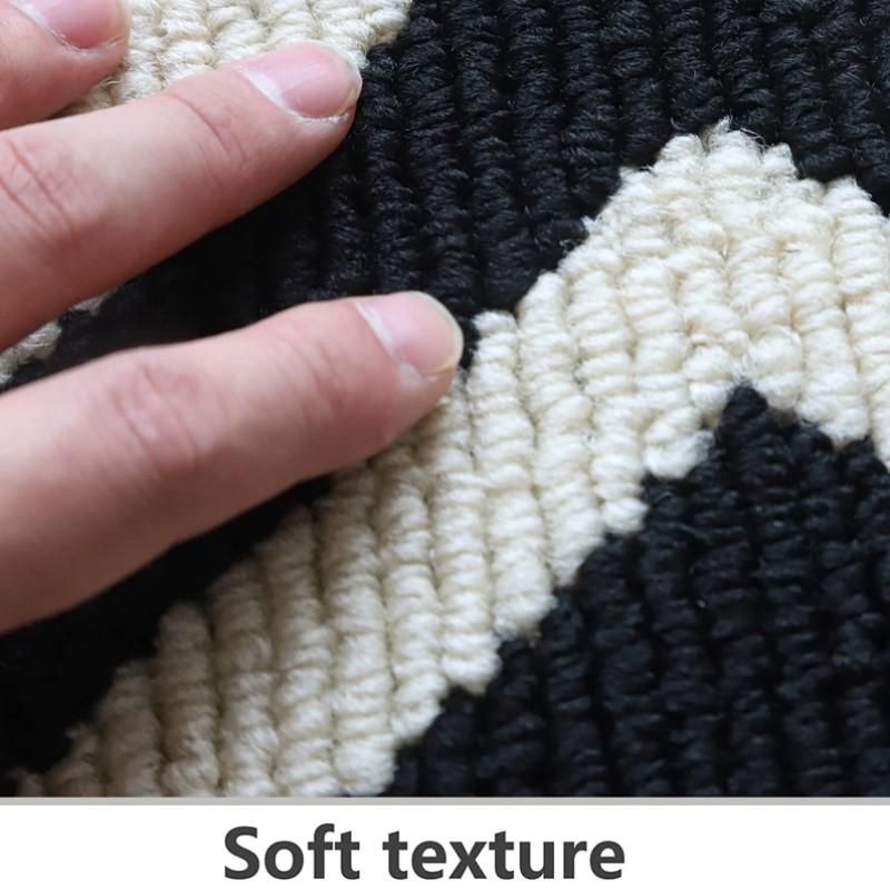 Inyahome Moroccan Indoor Door Mat Non-Slip Doormat for Entrance Dirt Resist Inside Door Rug Durable Entryway Floor Carpettio