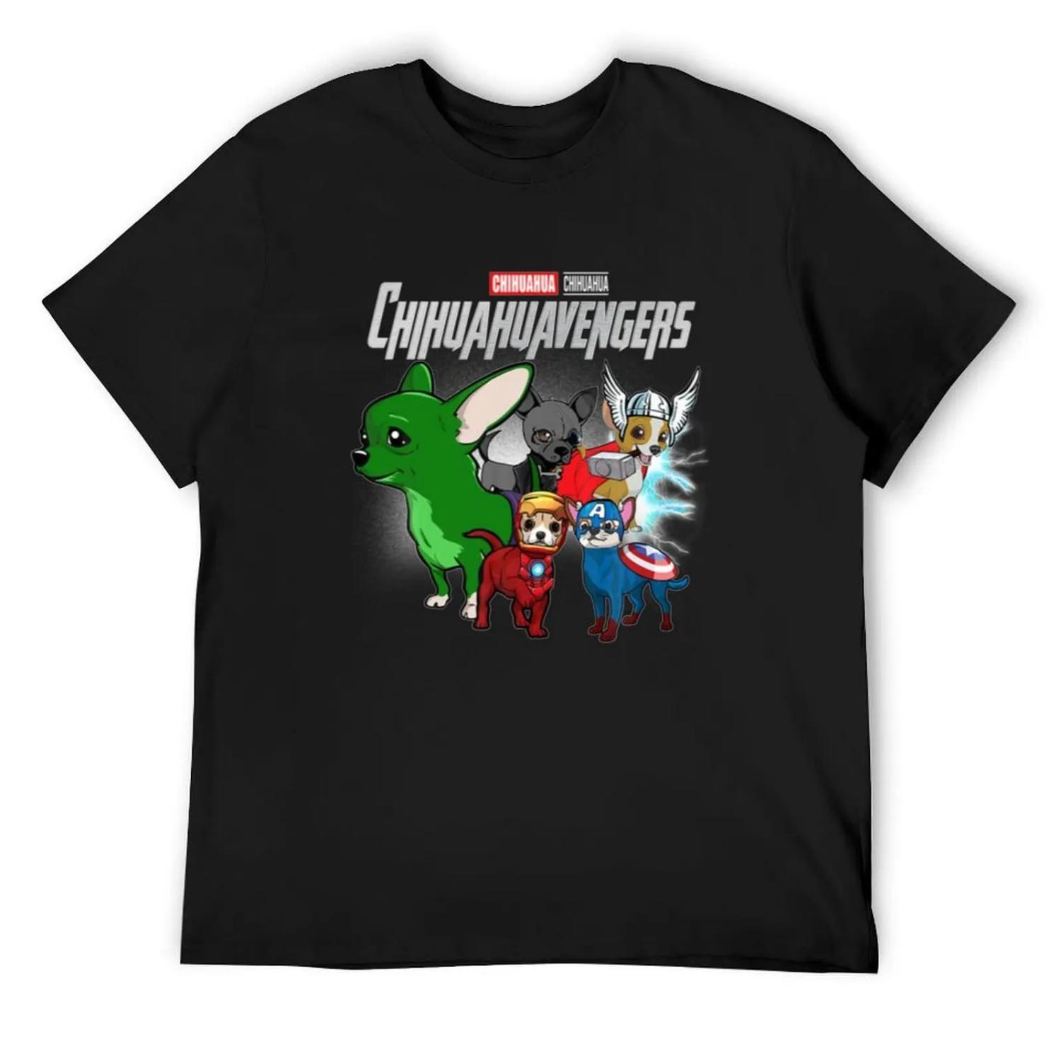 Chihuahuavengers Chihuahua Dog Lover T-Shirt funny shirt cotton summer top men t shirt S