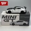 MINI GT 1:64 Nissan GTR 2024 Brilliant White Pearl Alloy Car Model 1045