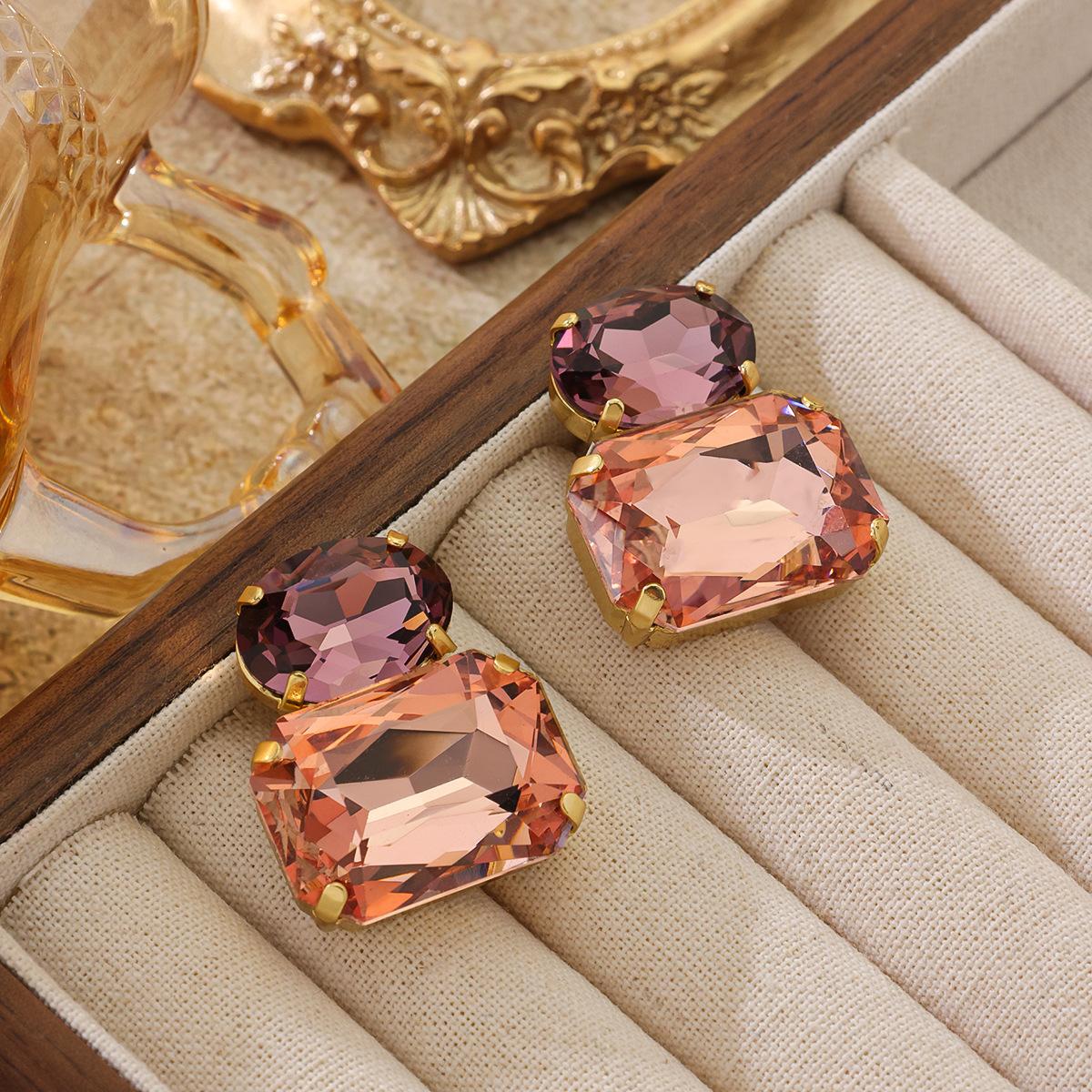 Визуальный праздник! Простые Личность Мода Супер Вспышка Темперамент Серьги, Дочь Знаменитости Стиль Высокий Сенс Универсальные Серьги Женские розового золота