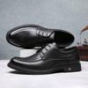 Autumn and Winter Models, First-layer Cowhide Men's Business Dress Leather Shoes, Laces, First-layer Pigskin Insoles, Daily Office Security Shoes