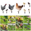 Hofschild Hühner Dekorative Gartenstecker Außen Skulptur Ornamente für Außen Hof Rasen Dekoration Hahnenstecker