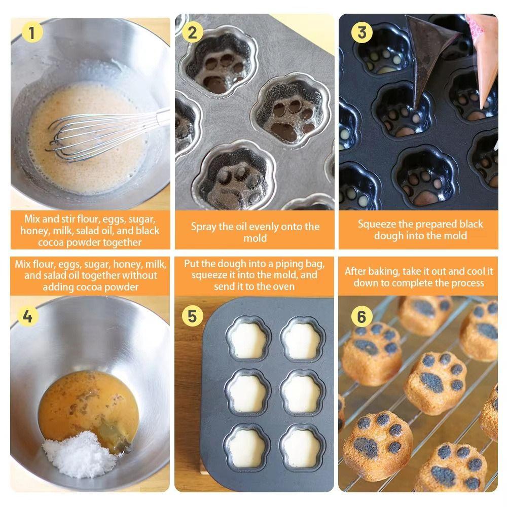 6/12 Cavity Cake Mold Non Stick Baking Mold Cute Biscuit Candy Mould  Kitchen Bakeware