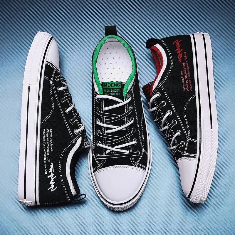 2025 New Spring Men's Canvas Shoes Men's Board Shoes Versatile Breathable Shoes Trendy Shoes Korean Version Casual Shoes Men's