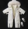 Baby Winter Jumpsuit Thicken Boys Ski Set Coat Warm Children Jacket Waterproof Hooded Baby Girls Snowsuit