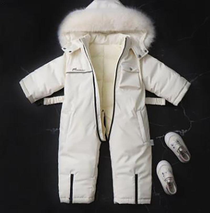 Baby Winter Jumpsuit Thicken Boys Ski Set Coat Warm Children Jacket Waterproof Hooded Baby Girls Snowsuit