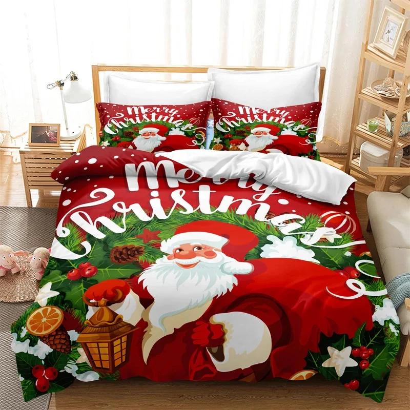 2024 Christmas Boys Cartoon Duvet Cover Pillowcase Bedroom Textile Decor 200x200cm Duvet Cover Bed Set Quilt Cover Pillowcase