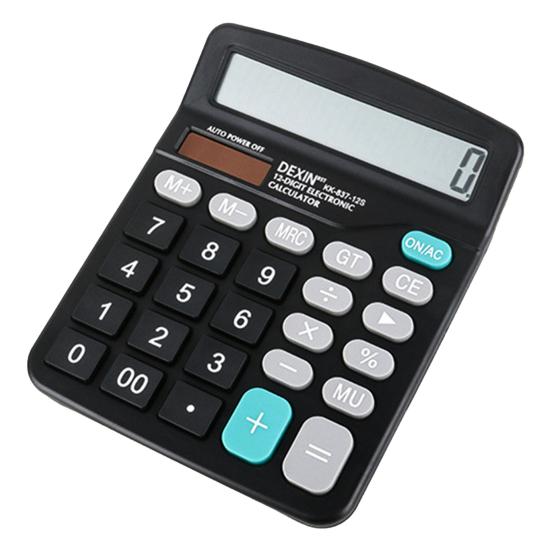 Mini Calculator Clear Screen Display Comfortable Buttons Non-breakable 12 Digits Display Ultra-thin Desktop Calculator Office Supply