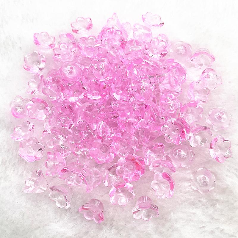 20pcs 7X12mm Colorful Bellflower Lampwork Beads Caps Glass Spacer Beads For Jewelry Making DIY Bracelets Hairpin Accessories