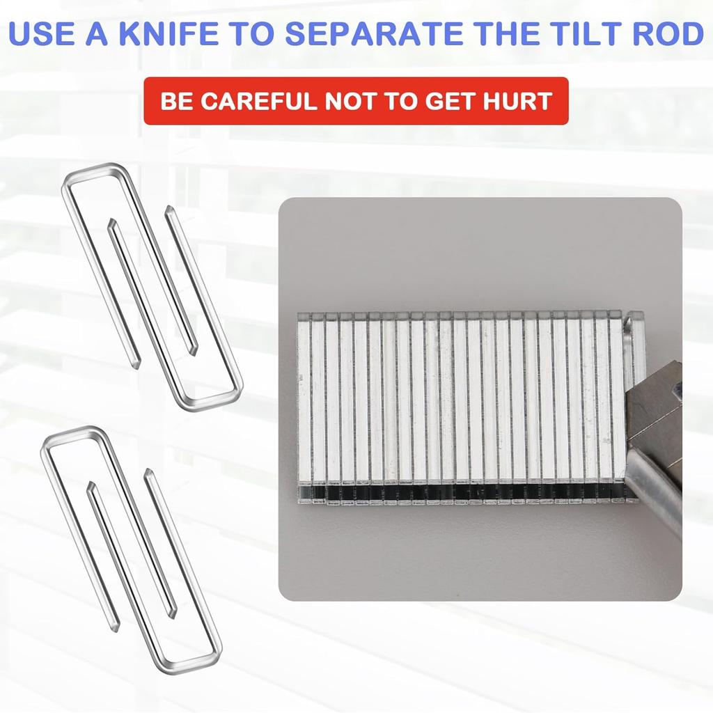 80 Pieces Plantation Shutter Repair Kit, Shutter Fasteners Louver Hardware Kit Window Blind Tilt Rod Staples Louvers Staples for Blind Repairing (1.6