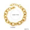 Stainless Steel Bracelet Metal Thick Chain 18K Gold Plated Bracelet Jewelry