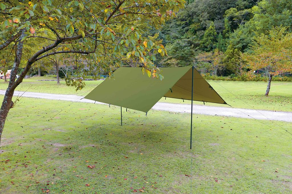 OUTDOOR MAN QUADRADO TARP Olivgrönt presenningstält Rectatarp öppen presenning UV-behandling UV-skydd Vattentät tryckbeständig förvaringspåse ingår BBQ KOTT-009K