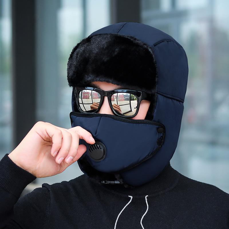 Unisex Winter Lei Feng Windproof Ear Protection Hat for Outdoor Cycling