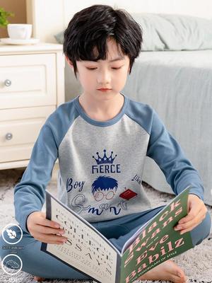 Boys' Pure Cotton Autumn Underwear & Pajama Set