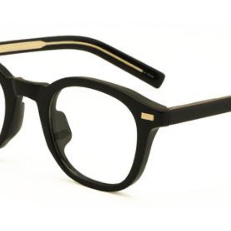 Women s fashion horn-rimmed crystal glasses G1101_Black