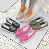 Plus Size Shoes 36-44 Casual Flat Loafers with Metal Buckles Women's Single Shoes Mom Shoes All-Season Loafers
