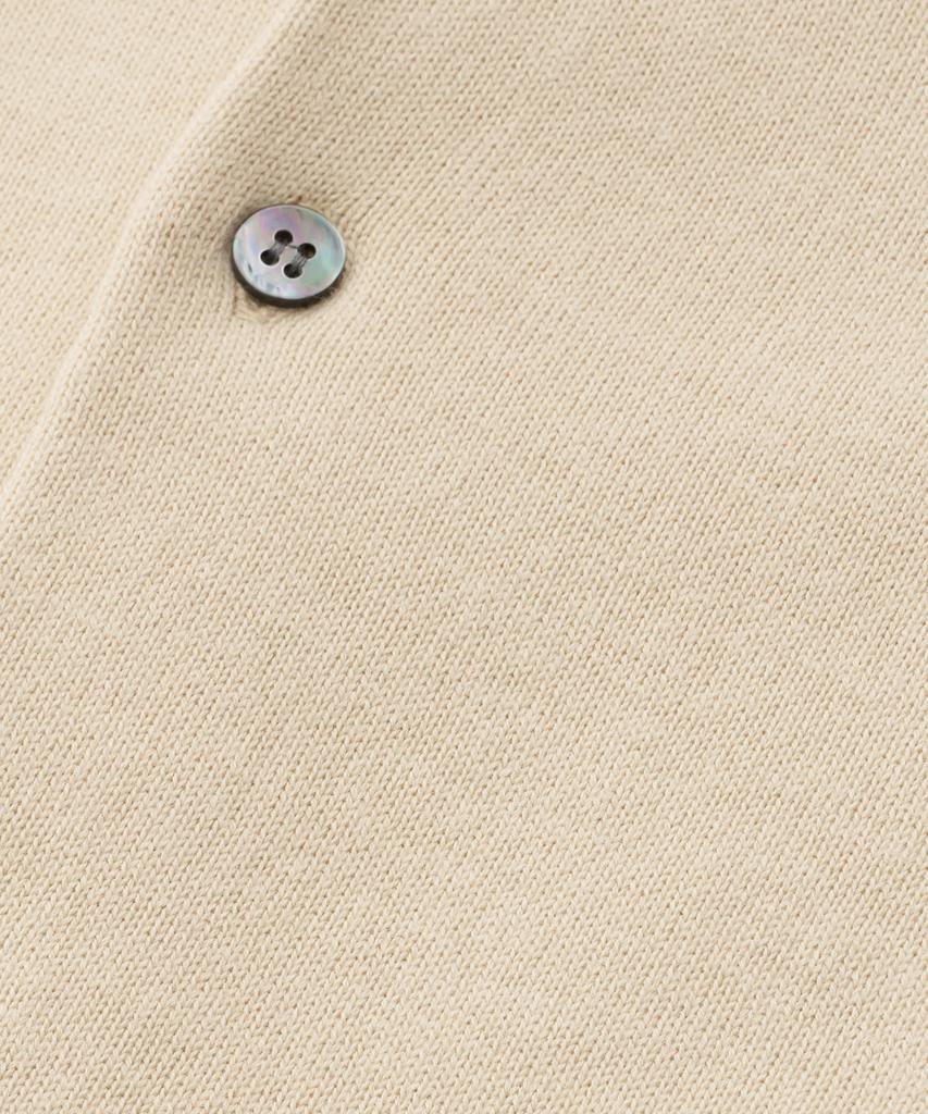 Another Office Scape Knit Polo Cardigan (Almond Milk)