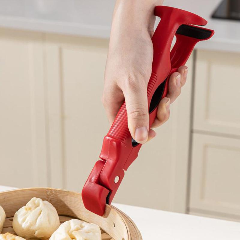 3-In-1 Anti Scalding Clip Tray Holder Bowl Holder Multifunctional Tray Holder Anti Slip Home Kitchen Silicone Anti Scalding Clip