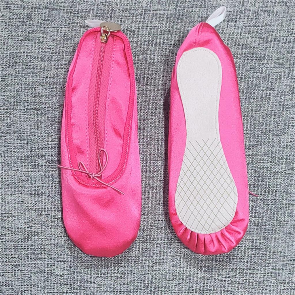 Creative Ballet Shoe Shape Cosmetic Bag Lipstick Storage Bag Ballet Shoe Storage Case Fabric Texture Suitable for Travel