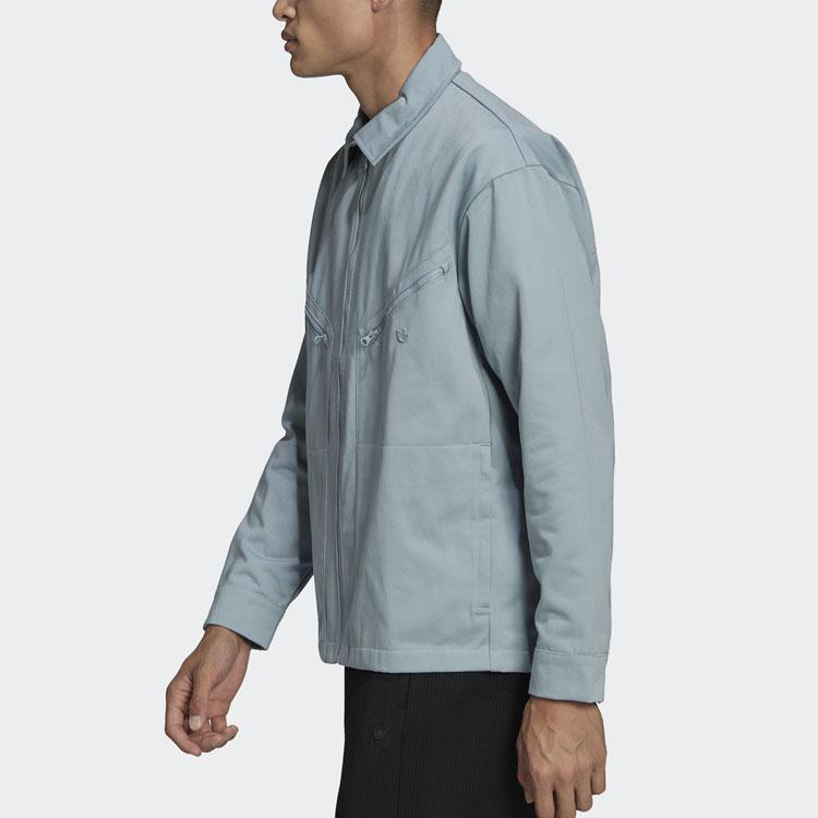 Adidas Originals Trefoil Solid Color Sports Jacket Men Outerwear Light-Grey HC4539