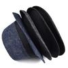 British Winter Wool Plaid Top Hat Mid- aged Men's Jazz Hat Sunshade Hat Large Warm Brim Wedding Party Bucket Fedoras Hat Cap