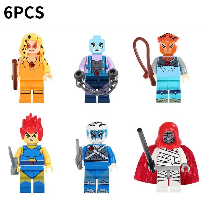 Interlocking Tiger Warrior Cat Thunder Cat Building Toy Abs Plastic 38 Pieces 4.5cm