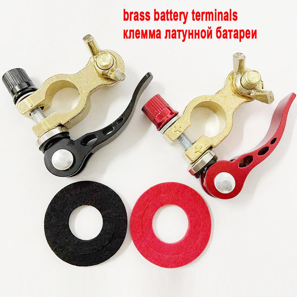 1 Paar Autobatterieklemmen Messing Schnellverschluss Autoanschluss Batterie Bornes Kabel Terminal Adapter Klemmen Clip Schraube Top Post