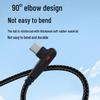 Braided 120W Super Fast Charging Type-C Elbow Cable for Huawei, Vivo, Oppo, and Honor 6A Flash Charge