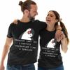 Ich kann nicht fliegen, deshalb bin ich ein Pinguin Unisex T-Shirt Herren Damen Tops Lustiger Schriftzug Spruch T-Shirt E