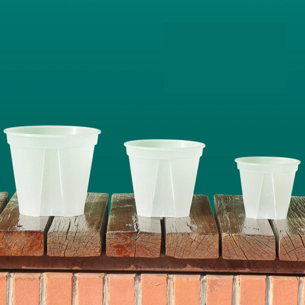 Root Control Transparent Flower Pots With Tray Plastic Plant Pots Breathable Nursery Pots For Planting Orchids Garden Supplies