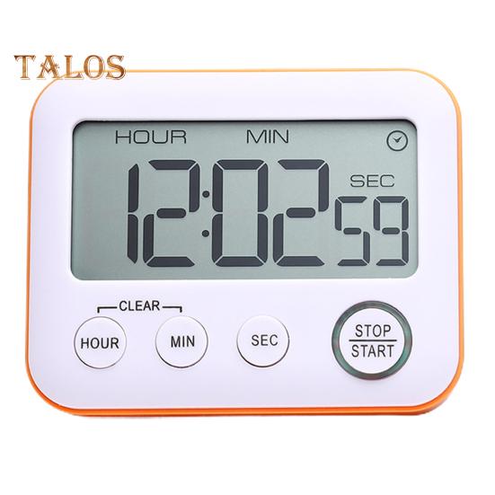 Digitaler Timer mit lautem Alarm, großer Bildschirm, Stummschaltung, EIN/Aus-Schalter, Küchentimer mit Aufhängeloch, Halterung, Zeiterinnerungswerkzeug für Zuhause