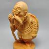 Mini Natural Wood Figure Collector Doll Wooden Sculpture Wood Carving Ornament 7cm x Width x Depth Roshi-sennin (Height 4.5cm 4cm)