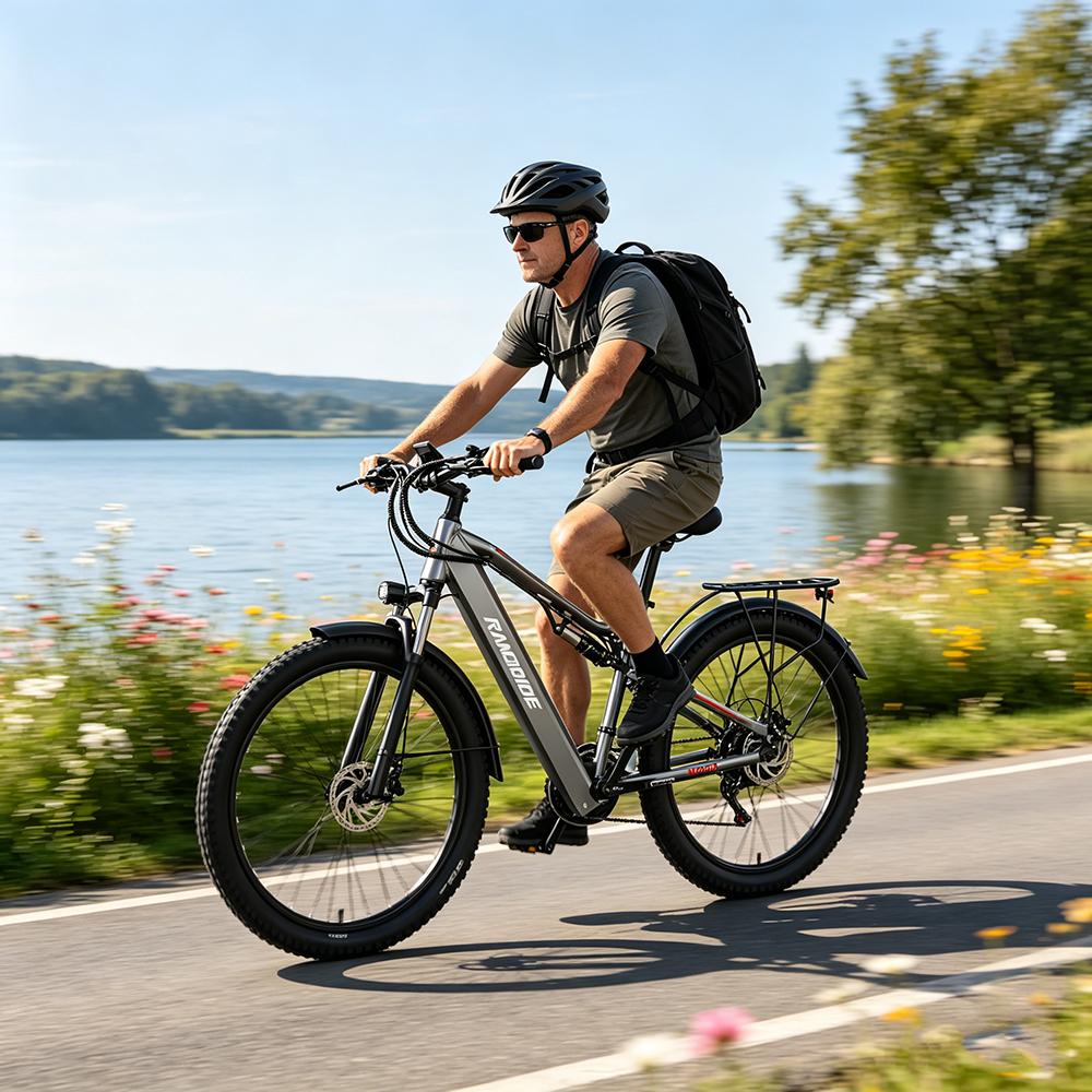RANDRIDE YG90A Adult Electric Bicycle 48V17AH Batteryr Men's E-Mountain Ebike 1000W Moto Off-Road E-bike 27.5 Inch Tire All-TerrainElectric Bike
