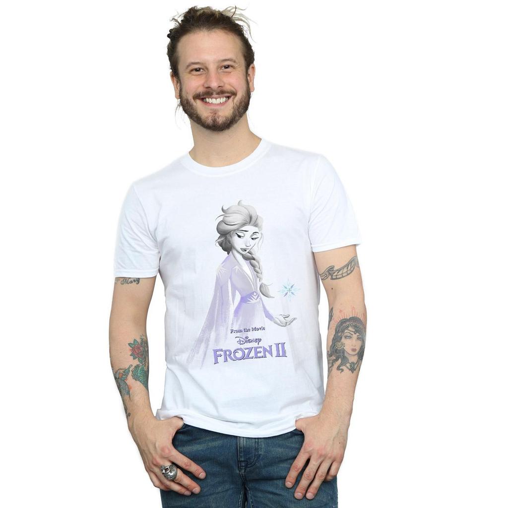 Disney Mens Frozen 2 Elsa Unity Snowflake T-Shirt