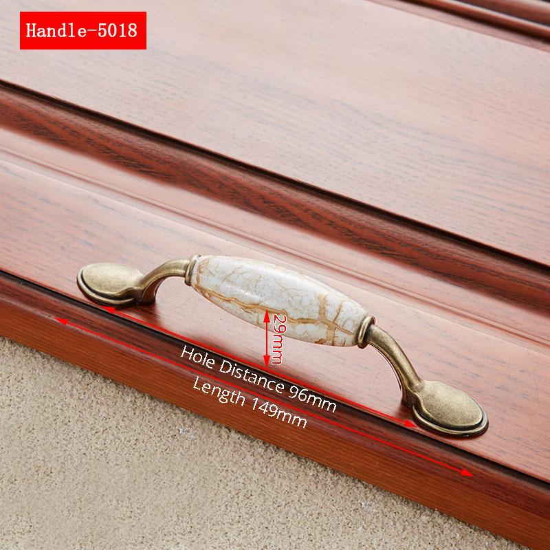 NAIERDI Marble Series Ceramic Cabinet Handles Zinc Alloy Cabinet Pulls Drawer Knobs Wardrobe Door Handles Furniture Handle