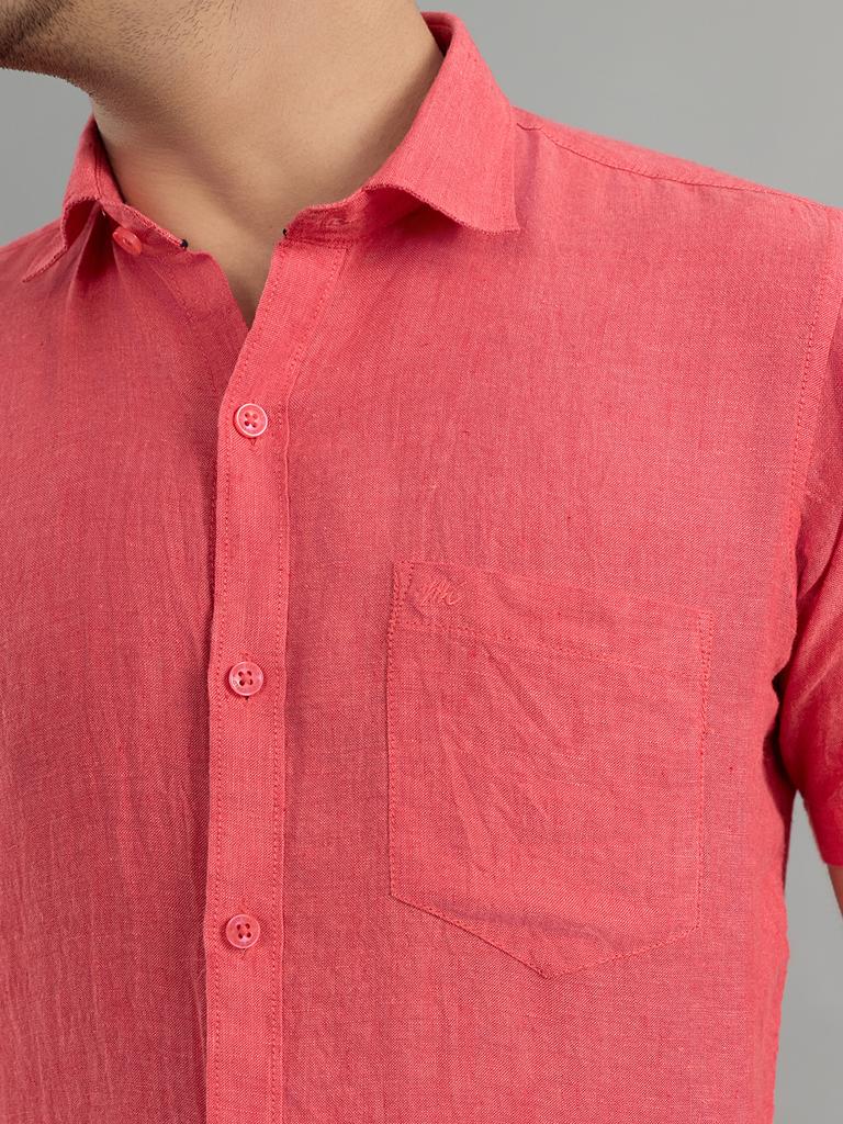 MONTE CARLO Mens Regular Fit Solid Half Sleeve Shirt