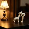 Escultura de Mujer y Perro Impresa en 3D para Mesa Figura de Mujeres Besando a un Perro para Decoración de Estante de Escritorio de Oficina en Casa