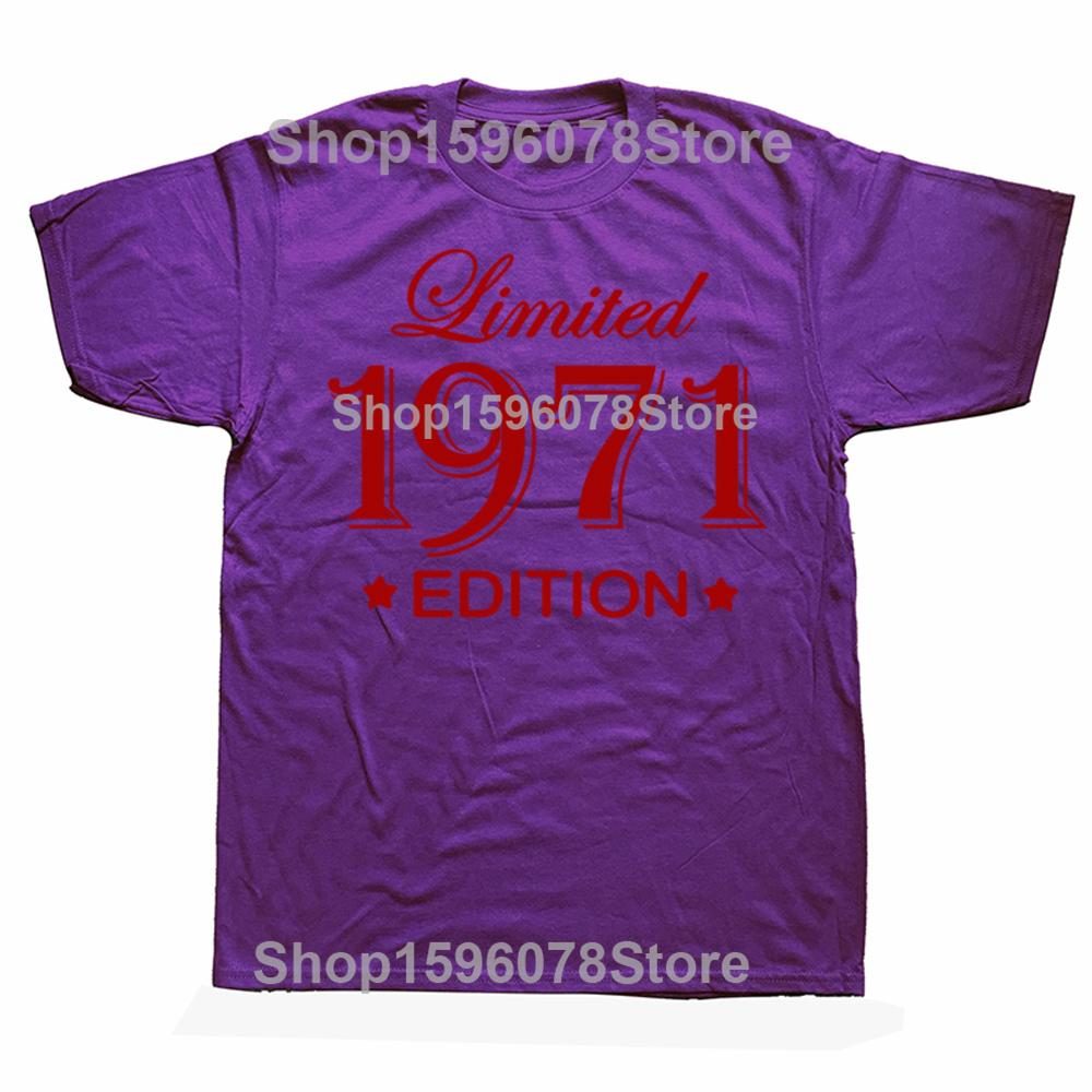 

Funny 54 Year Old Gifts Vintage 1971 Limited Edition Birthday T Shirts Graphic Cotton Streetwear Short Sleeve T-shirt 4XL