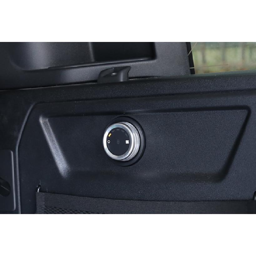 2020-23 Switch Adjust Knob Ring For Land Rover Defender Silver Aluminum