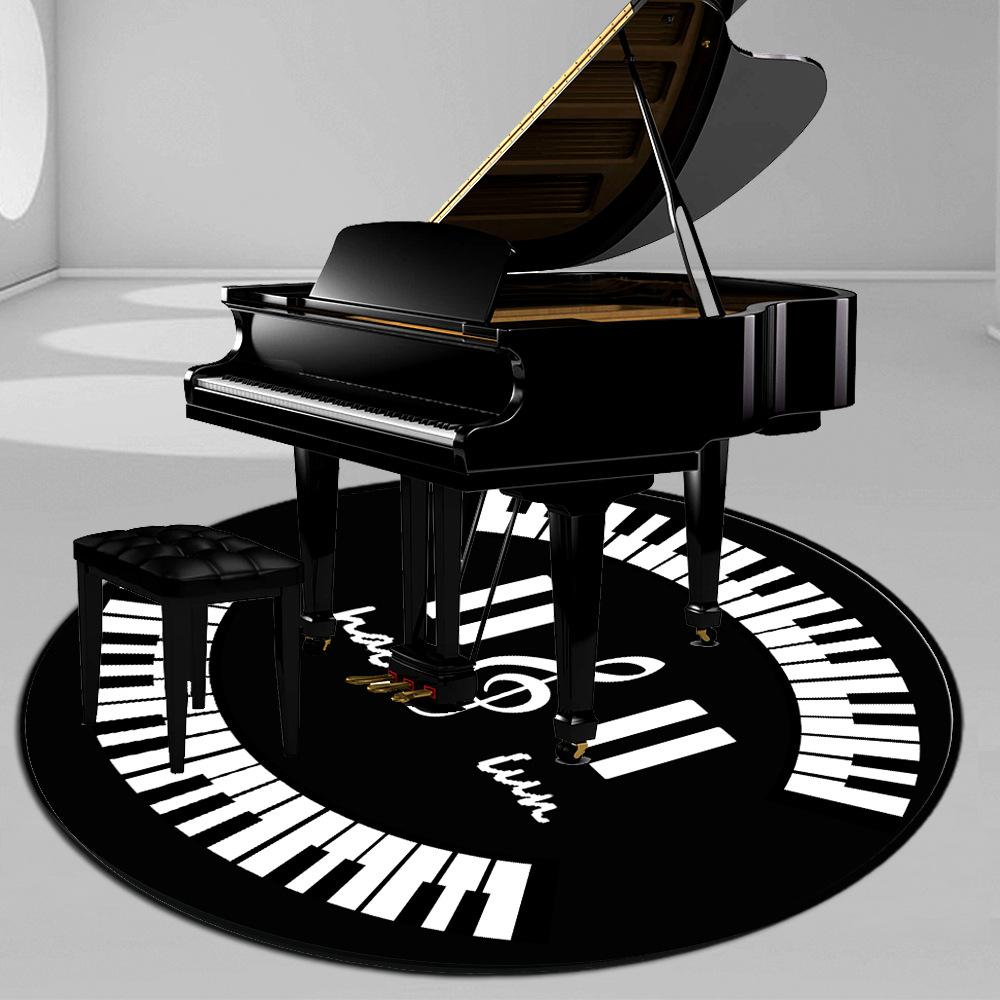 Round Piano Carpet Giveaway Floor Mat Musical Instrument Promotional Item Qin Shop Gift Company Quick Manufacturing