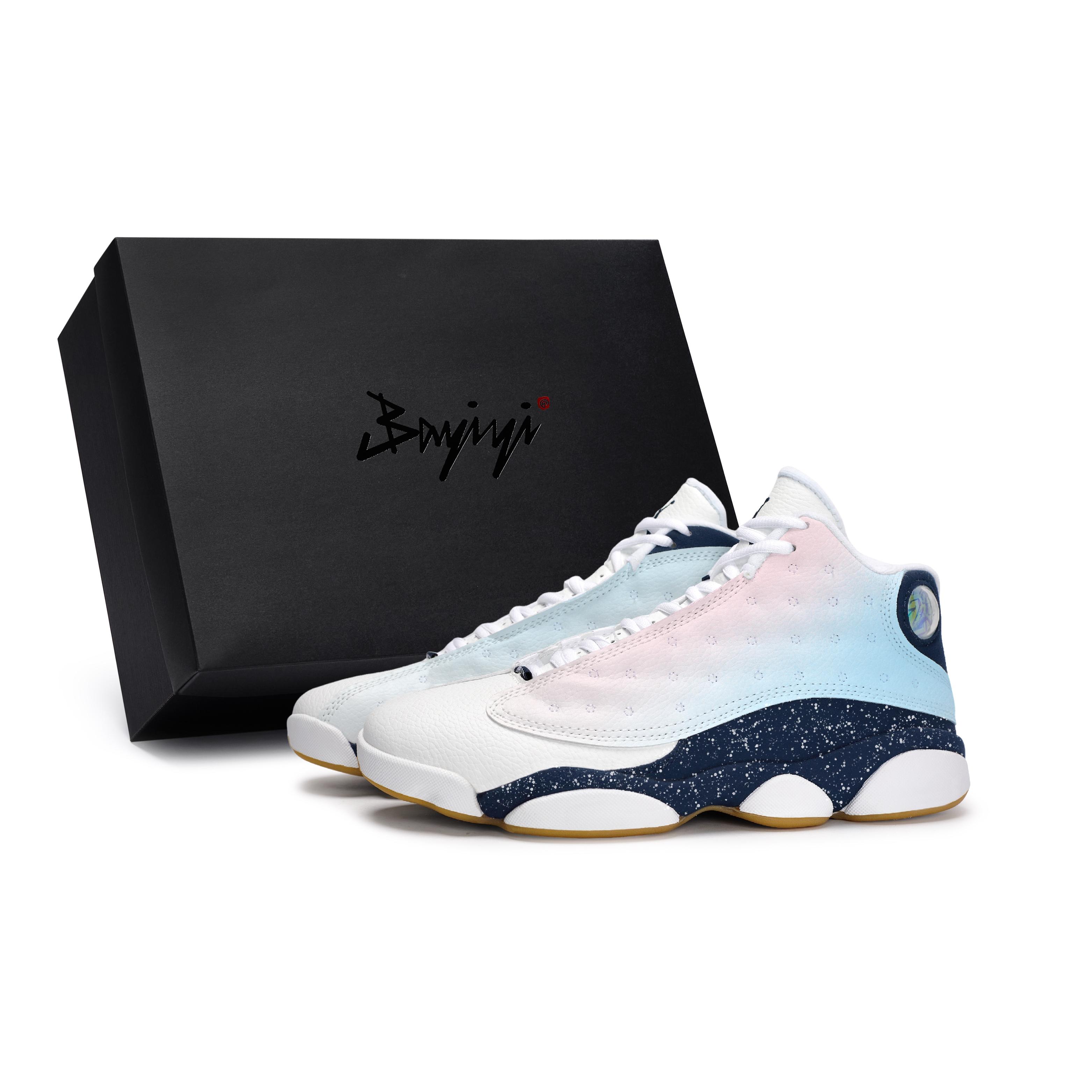 

Jordan Air Jordan 13 811 Manufacturing, Dreamy Rain Season, Special Shoe Box Slip Resistant Abrasion Resistant Mid top 414571-140(Team80-S-BOX) 42.5