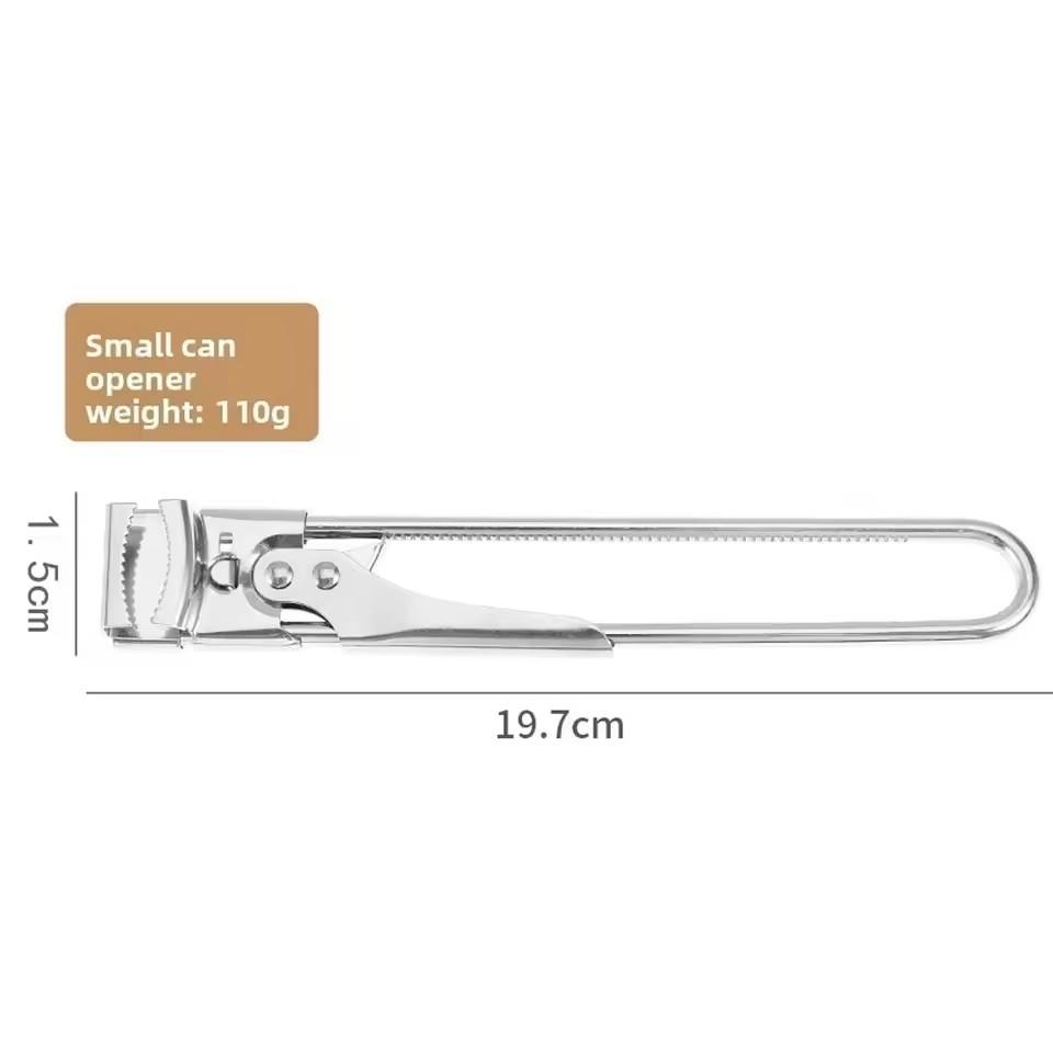 Apribottiglie in Acciaio Inossidabile Portatile Manuale Rimuovi Tappi Multifunzione Apriscatole Utensile Gadget per Barattoli Contenitori Accessorio Cucina