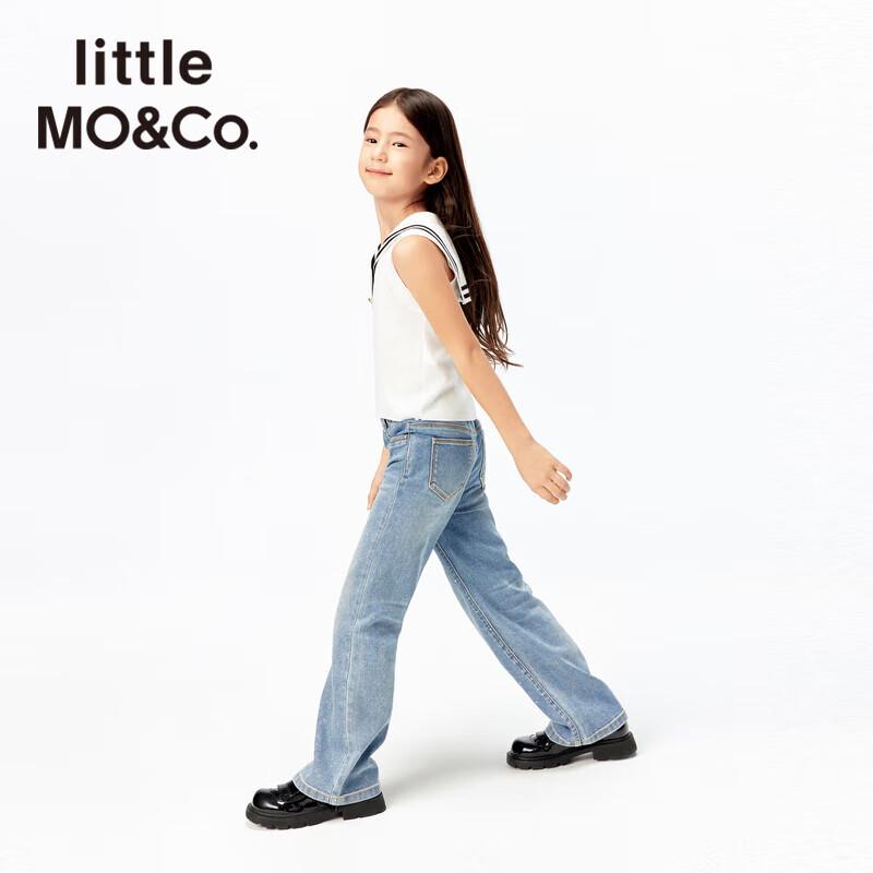 MO&Co. Little Moco Girls' Denim Flare Pants