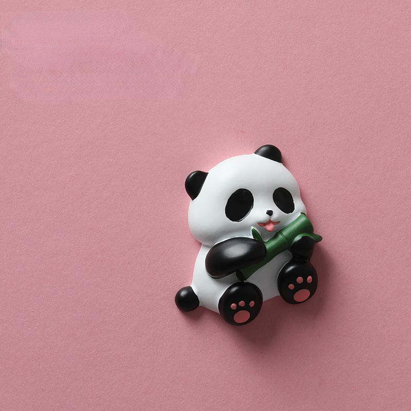Panda Refrigerator Magnetic Sticker Resin Refrigerator Decoration Magnet Creative Magnetic Sticker Po Wall